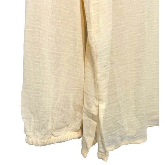 Spartina 449 Analyn Embroidered Tunic Blouse 100% Cotton Gauze Sheer Boho Size L - Picture 5 of 11